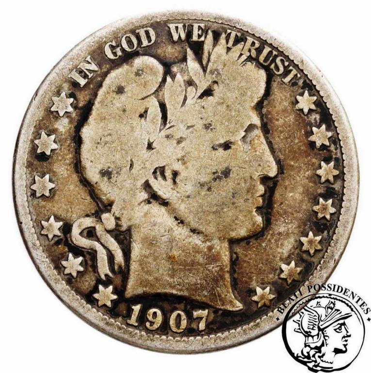 USA 1/2 $ Dolara 1907 O New Orlean st.3-