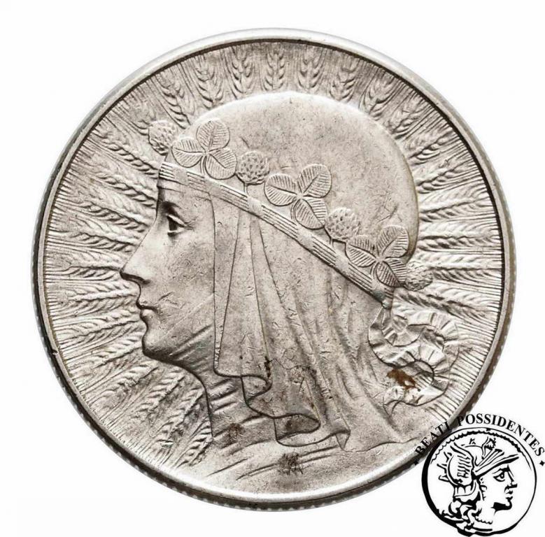 II RP 5 zlotych 1933 głowa kobiety st.3+
