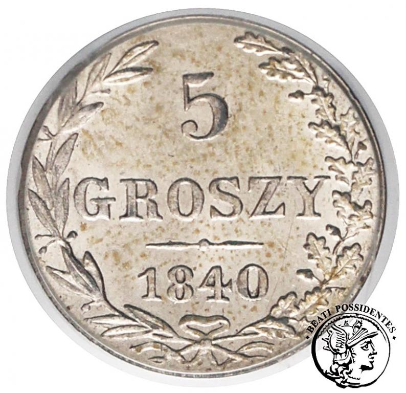 5 groszy 1840 Mikołaj I PCGS MS 64