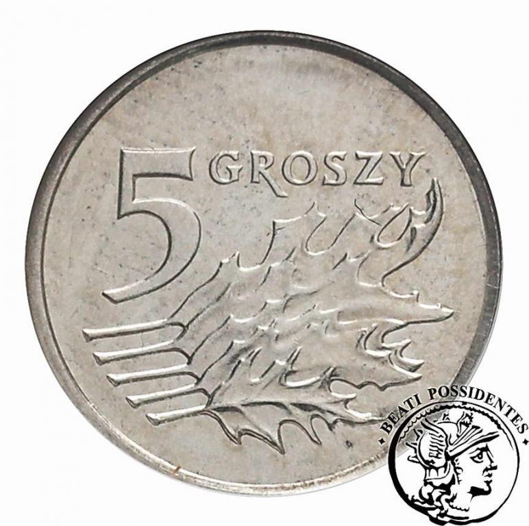 PRÓBA CuNi 5 groszy 2005 GCN MS 63