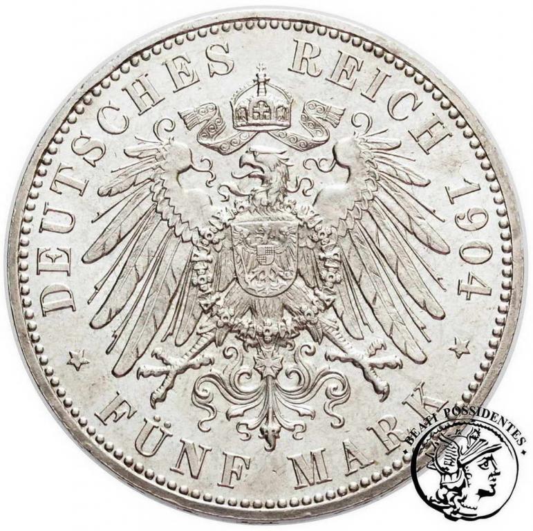 Niemcy Hessen 5 Marek 1904 st. 2