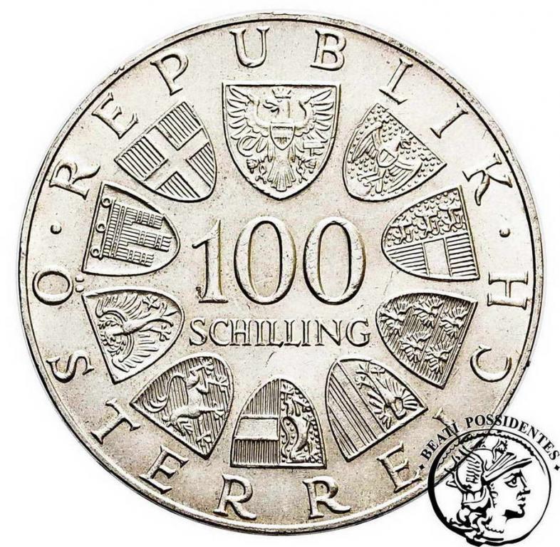 Austria 100 szylingów 1979 srebro st. 2