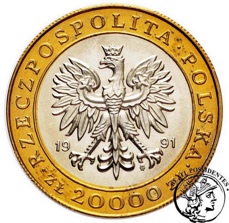 20 000 złotych 1991 225 lat Mennicy st. L-