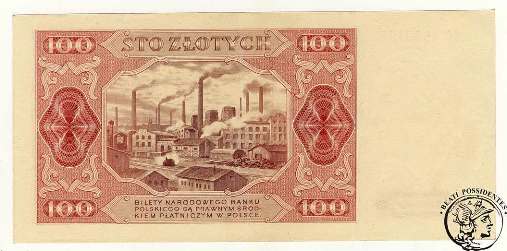Polska 100 złotych 1948 seria CD st. 2