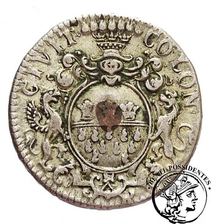 Niemcy Kolonia żeton senatora 1730 srebro st. 3