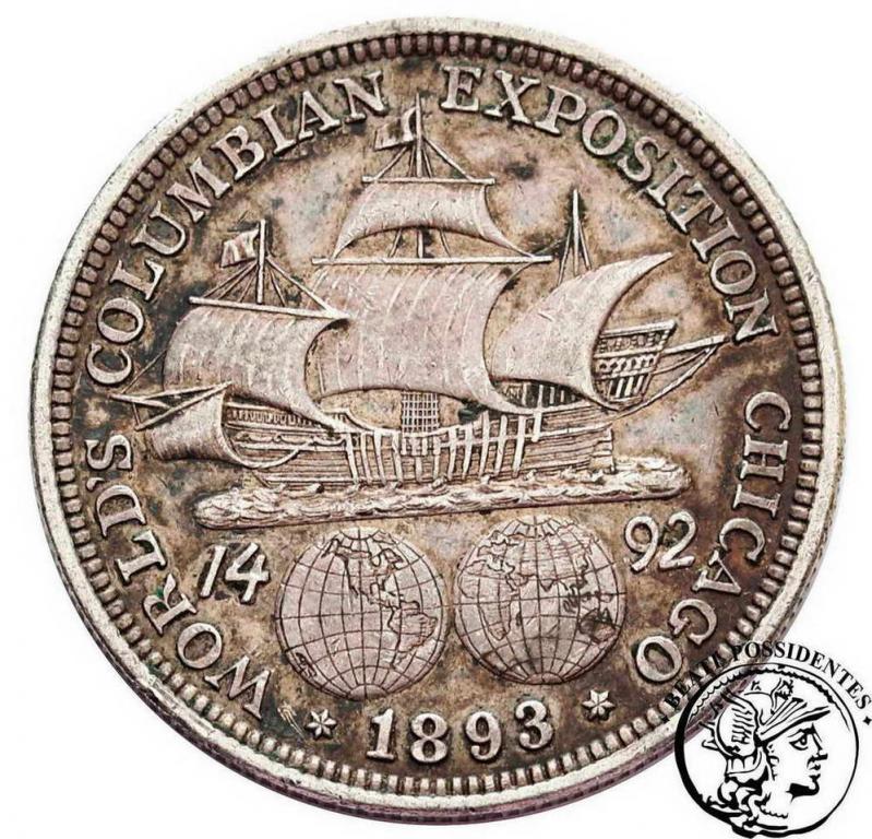 USA 1/2 $ Dolara 1893 Kolumb st.3+