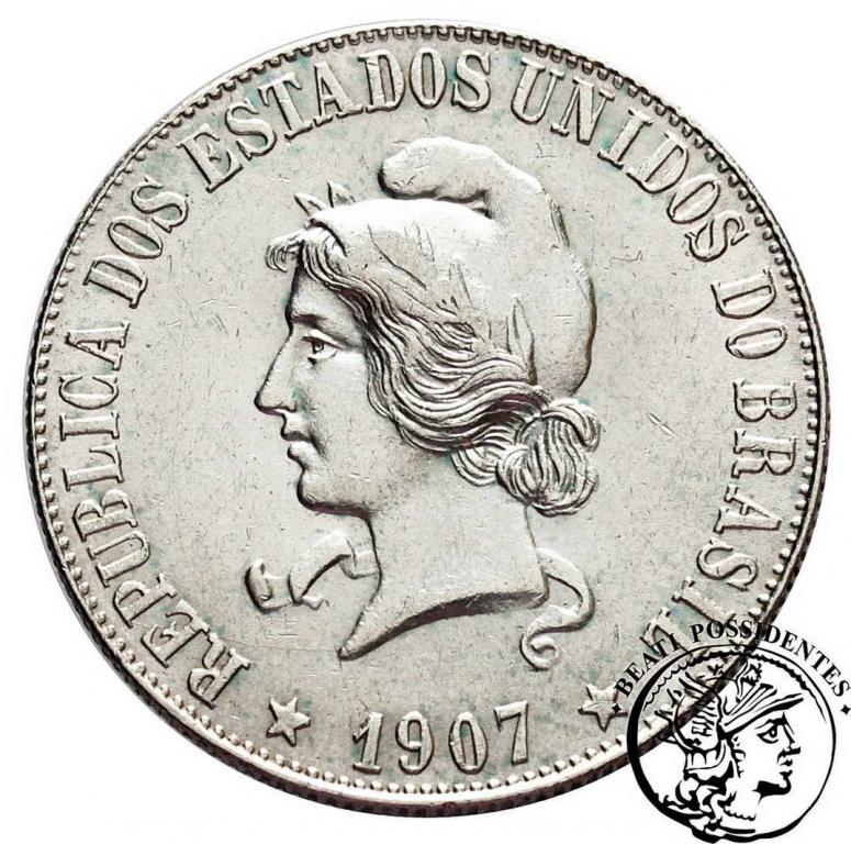 Brazylia 2000 Reis 1907 st.3+
