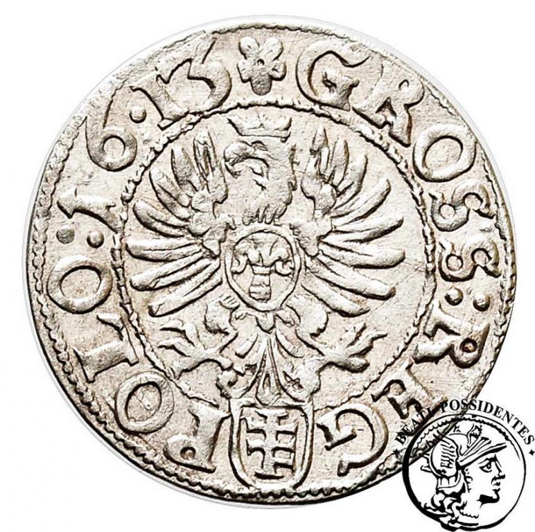 Zygmunt III Waza grosz koronny 1613 st. 3+