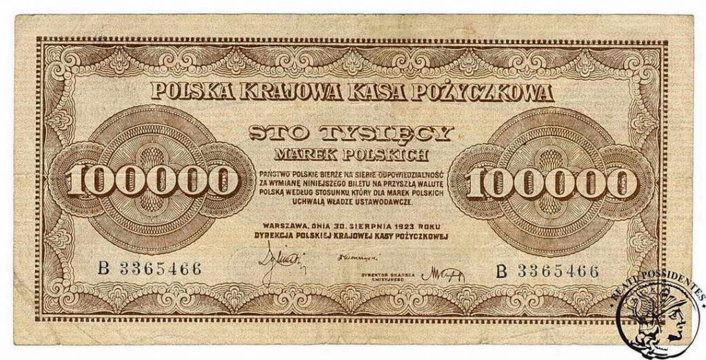 100 000 mkp 1923 seria B st.3-