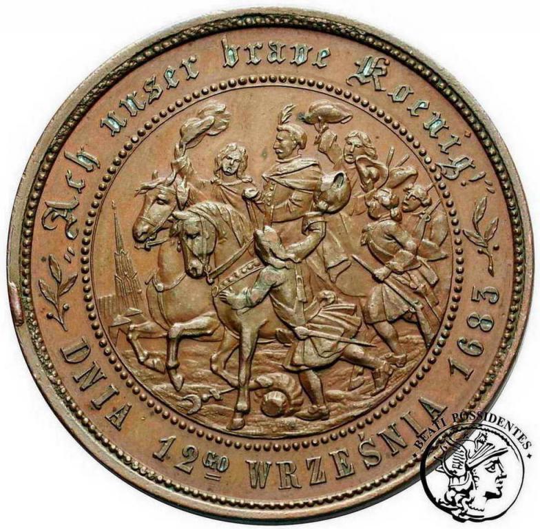 Polska medal 1883 Odsiecz Wiedeńska brąz st. 1-