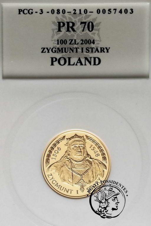 100 złotych 2004 Zygmunt I Stary PCG PR 70