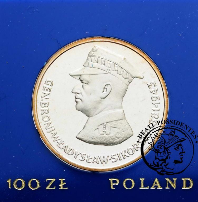 PRL 100 złotych 1981 Sikorski st. L