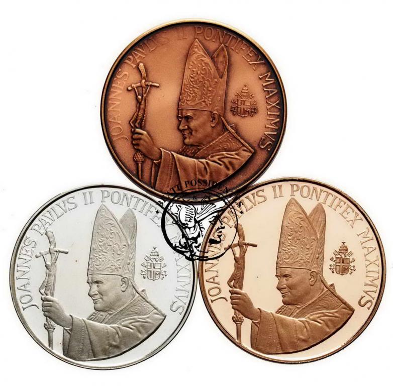 Włochy Jan Paweł II medale pamiątkowe st.L/L-