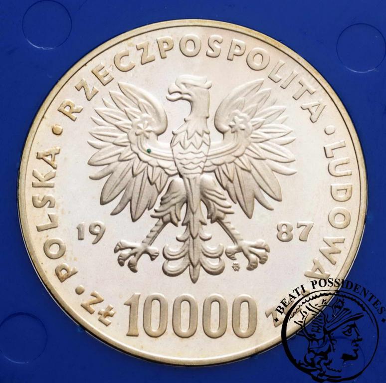 PRL 10 000 zł 1987 Jan Paweł II st. L-