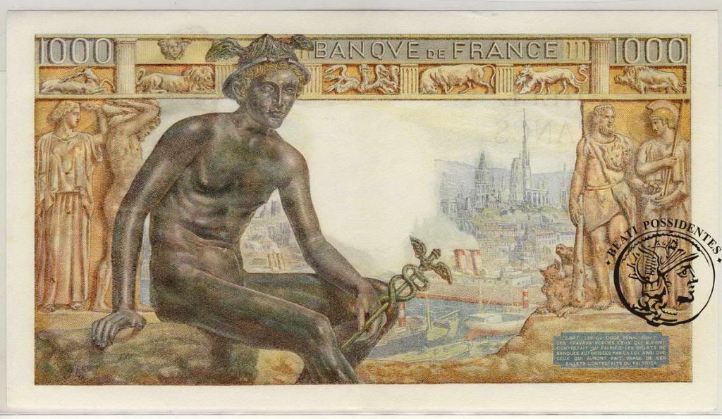 Francja 1000 franków 1942 st. 1-