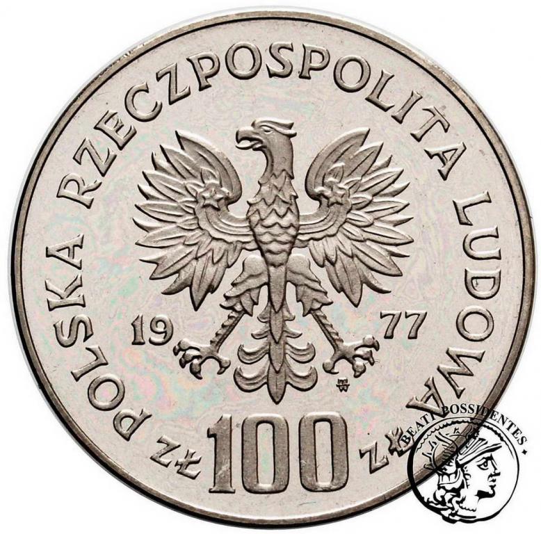 PRÓBA nikiel 100 złotych 1977 Reymont st.L