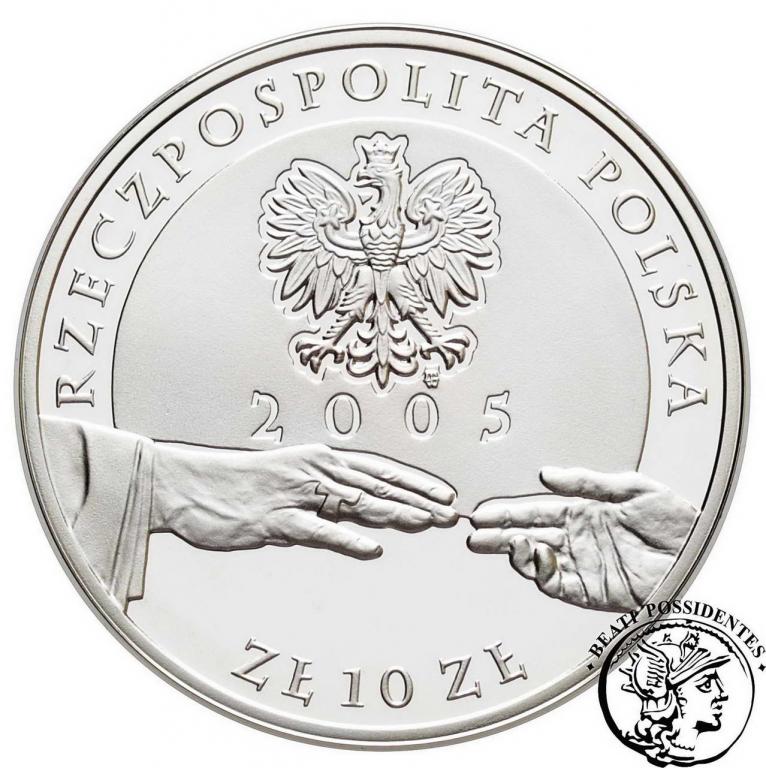 III RP 10 złotych 2005 Jan Paweł II plater st. L