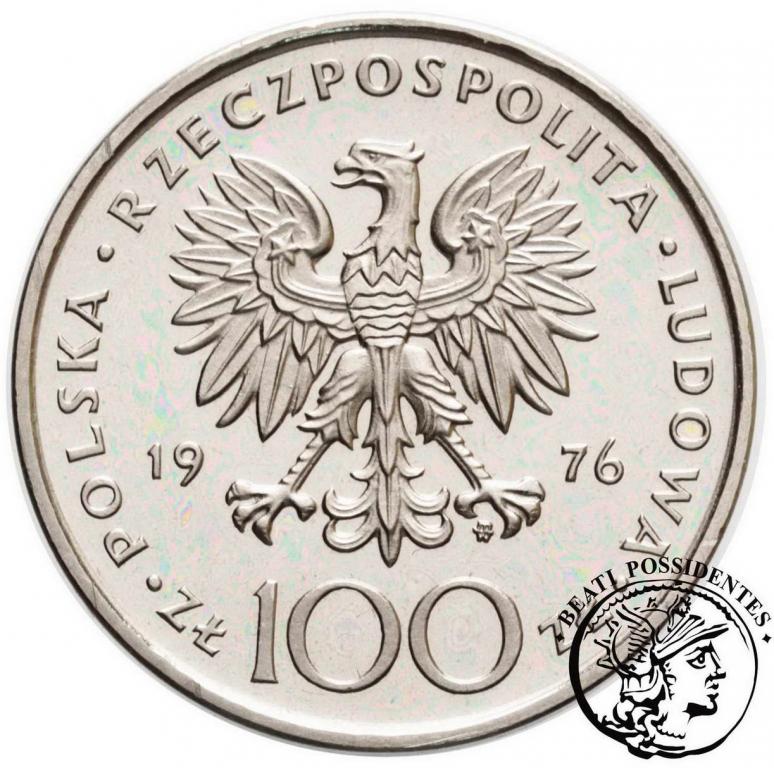 PRÓBA nikiel 100 złotych 1976 Pułaski st.L
