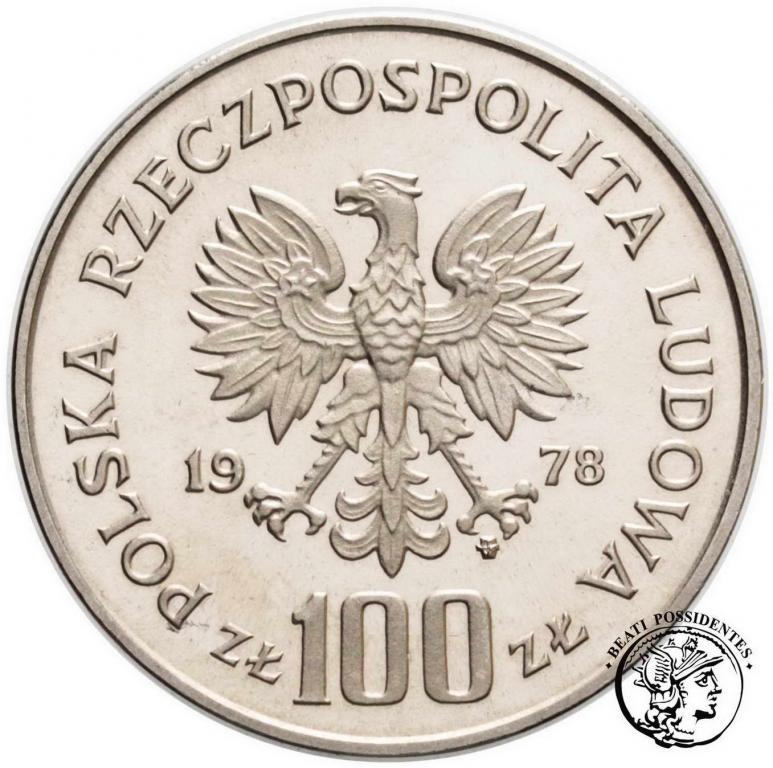 PRÓBA nikiel 100 złotych 1978 Mickiewicz st.L