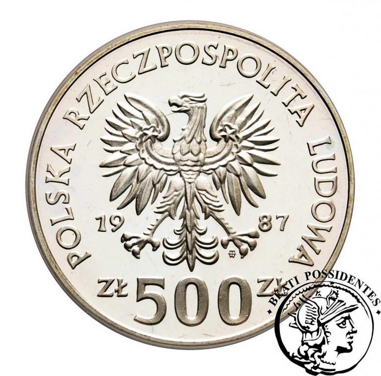 PRL 500 zł 1987 M. Europy w Piłce Nożnej st. L