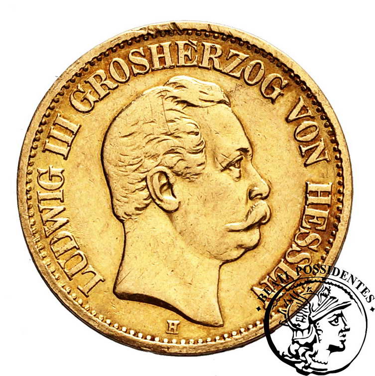 Niemcy Hesja Ludwik III 10 Marek 1872 H st.3-