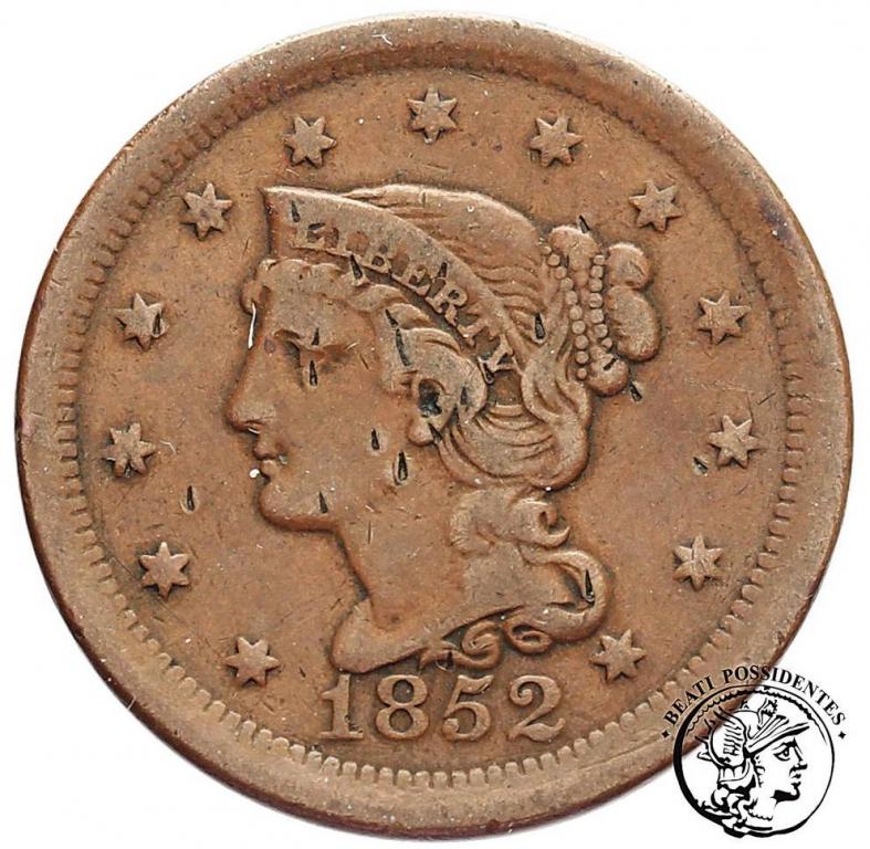 USA 1 cent 1852 (large cent) st. 3-