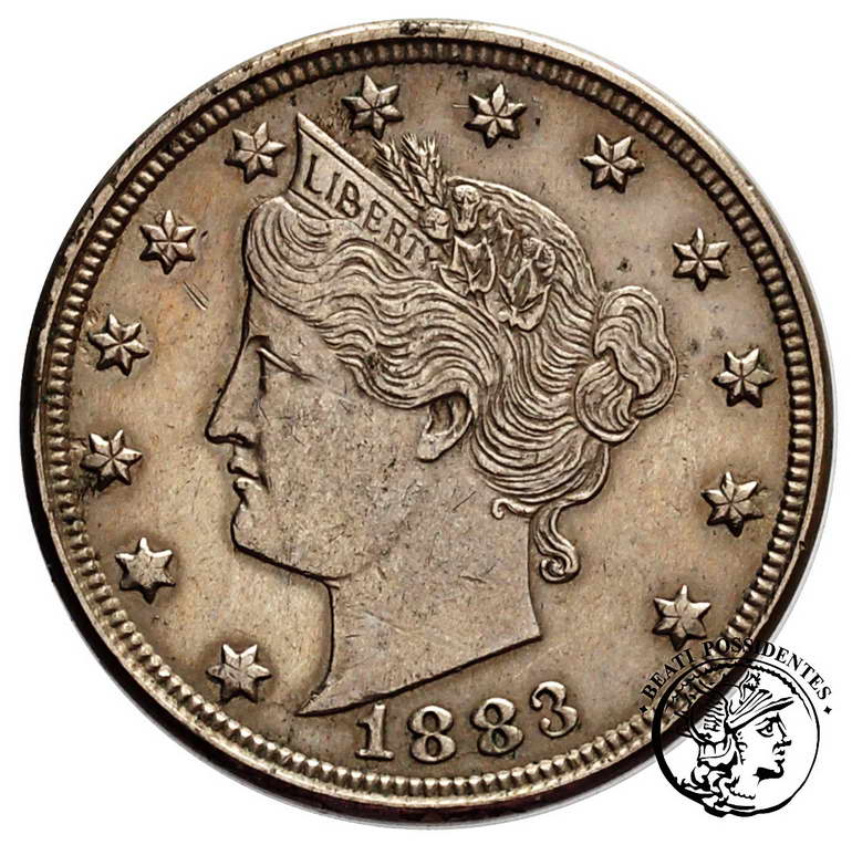 USA 5 centów 1883 st. 3+