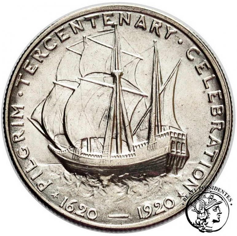 USA 1/2 $ dolara 1920 Pilgrim (Rhate Island) st. 2