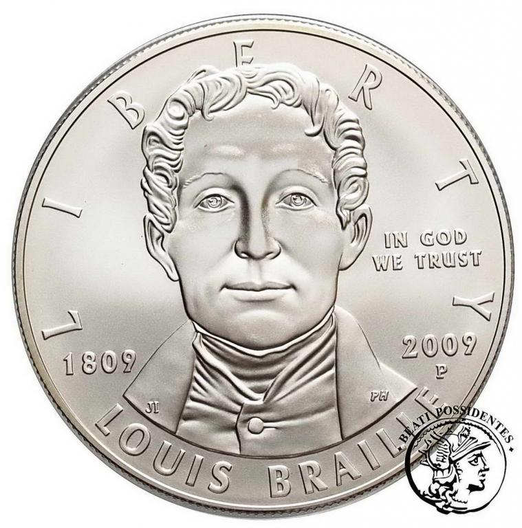 USA 1 $ dolar 2009 Louis Braille st. 1