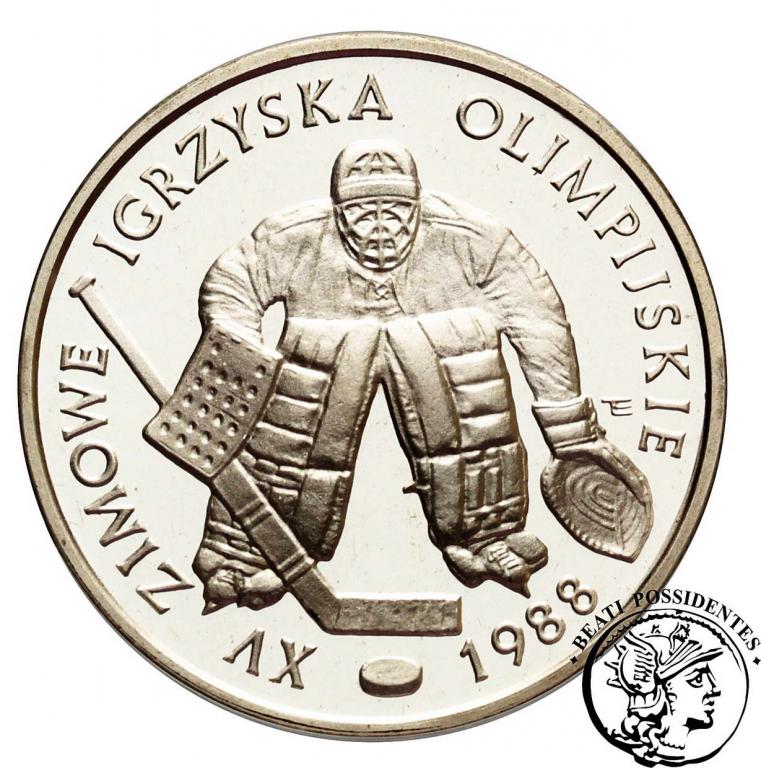 PRL 500 złotych 1987 Calgary hokeista st. L