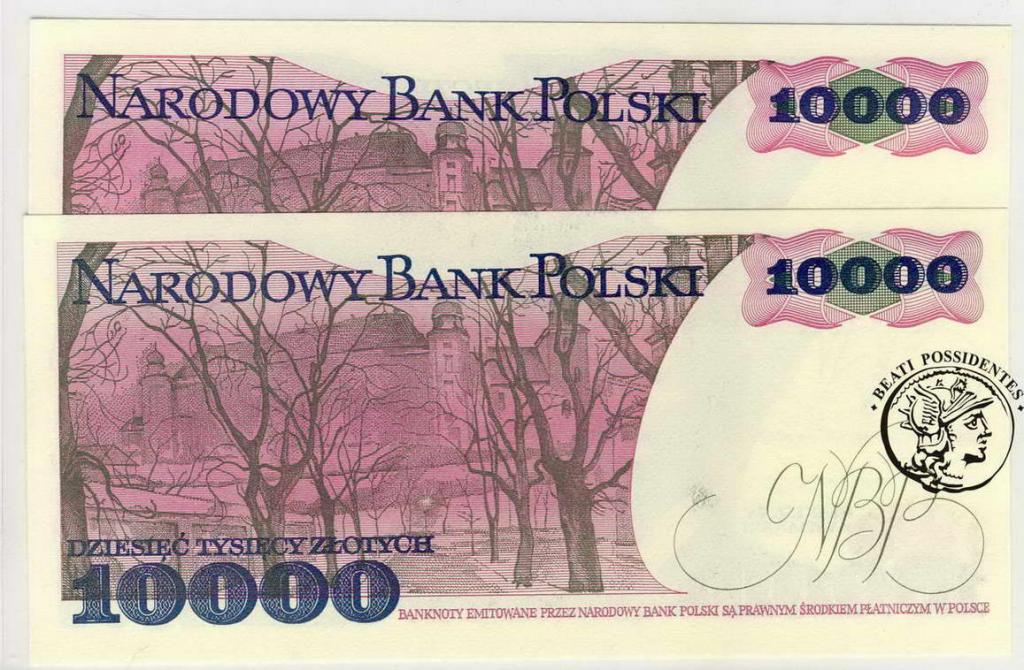 Polska 10 000 złotych 1988 lot 2 szt st. 1
