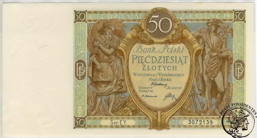 Polska 50 złotych 1929 ser. EY. st. 1