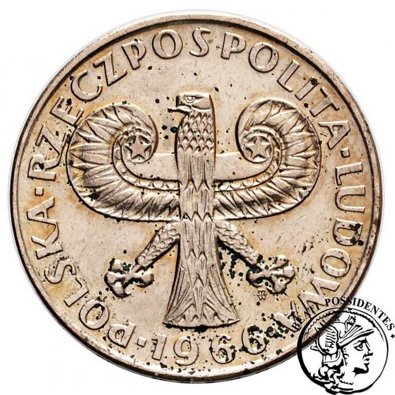 PRÓBA CuNi 10 złotych 1966 mała kolumna RRR st1