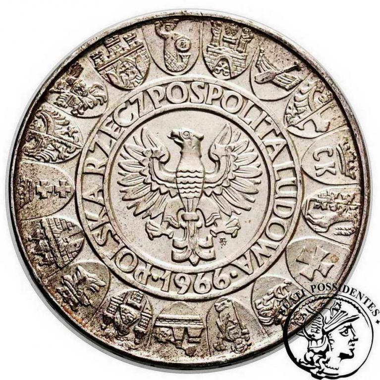 PRÓBA Srebro 100 złotych 1966 Millenium st. 1