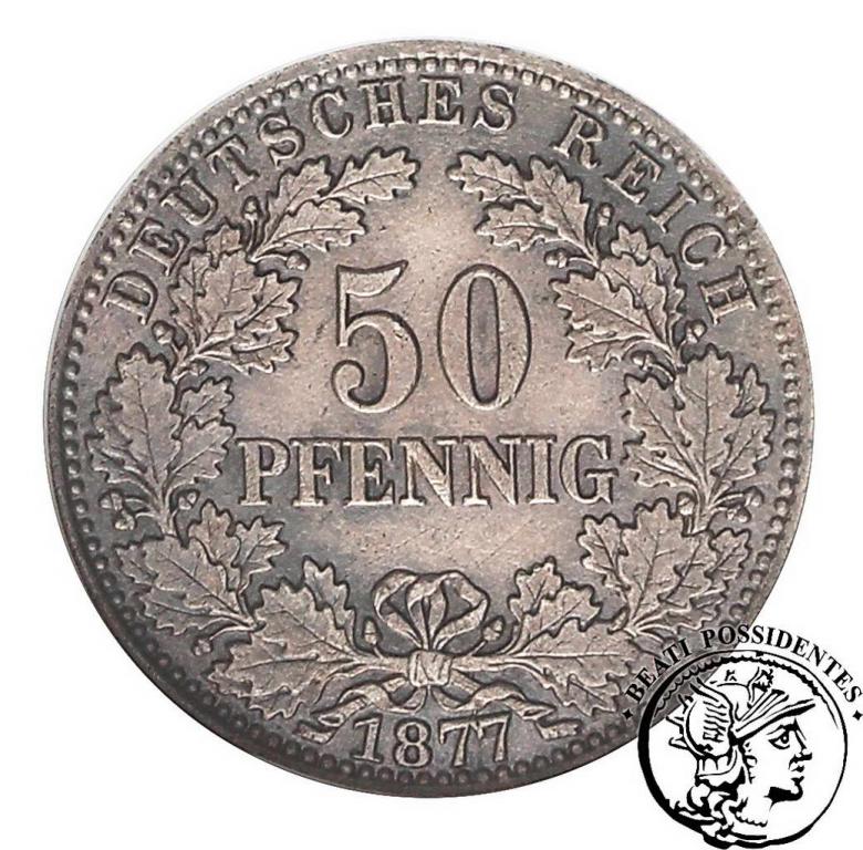 Niemcy 50 fenigów 1877 A Berlin PCG MS 61