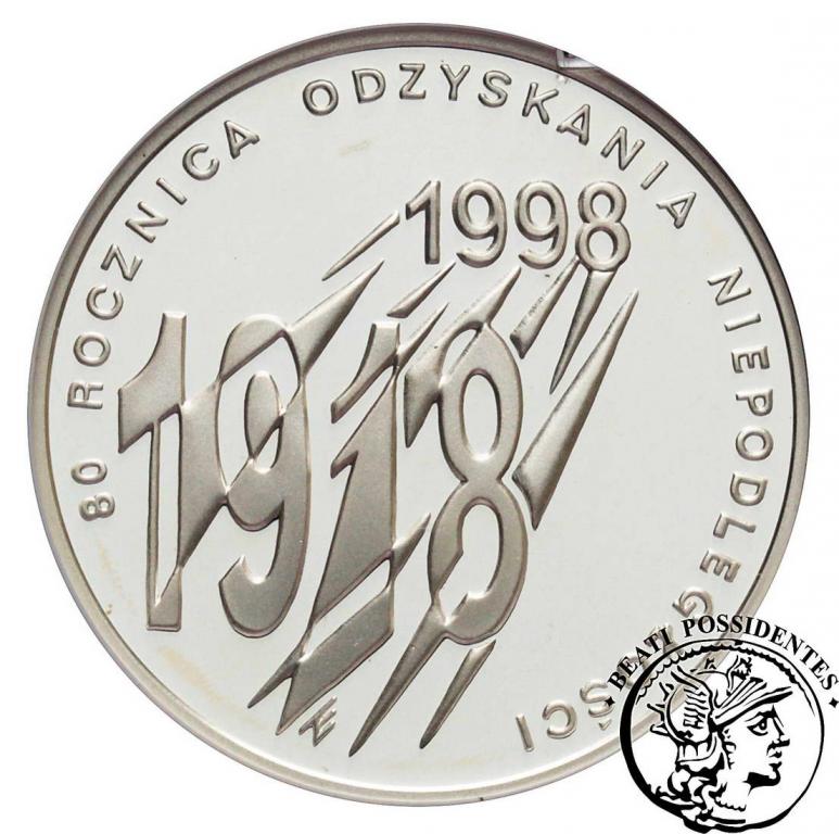 10 złotych 1998 Niepodległość GCN PR 69