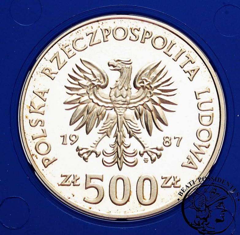 PRL 500 zł 1987 M. Europy w Piłce Nożnej st. L-