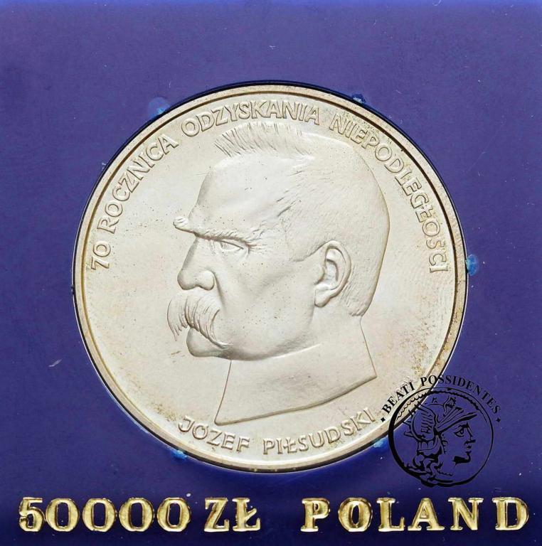 Polska PRL 50 000 zł 1988 Piłsudski st. 2+