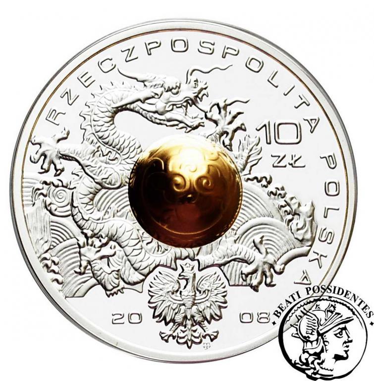 III RP 10 zł 2008 Pekin kula st. L