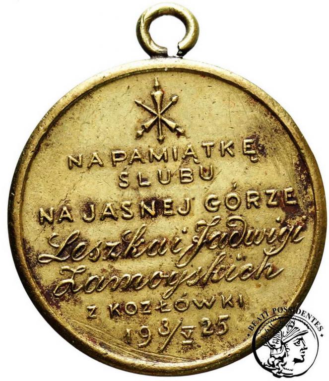 Polska żeton zaślubinowy 1925 Jasna Góra st.3