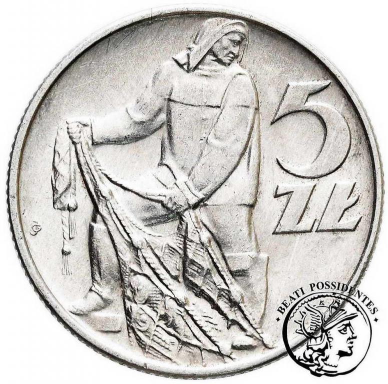 5 złotych 1971 Rybak st.1-