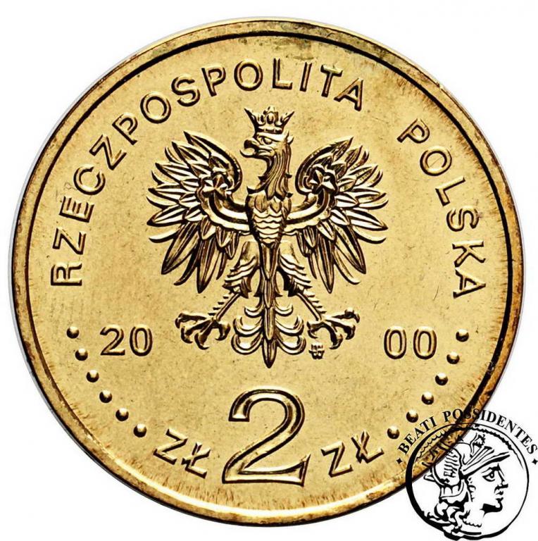 III RP 2 złote 2000 Jan II Kazimierz st.2/2+