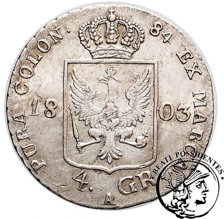 Niemcy Prusy 4 Grosze 1803 A Berlin st.2-/3+