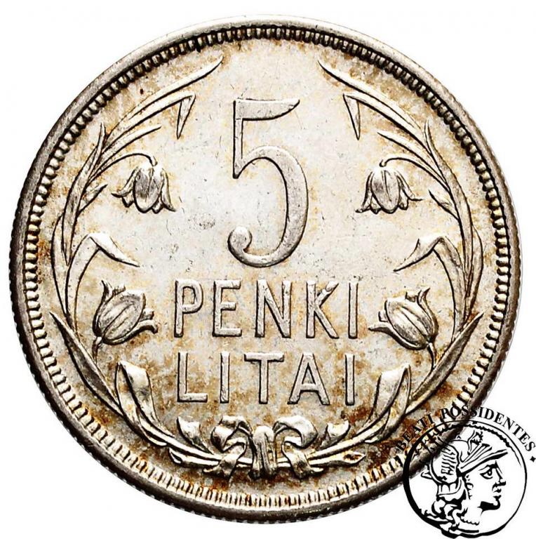 Litwa 5 litów 1925 st.2-/3+