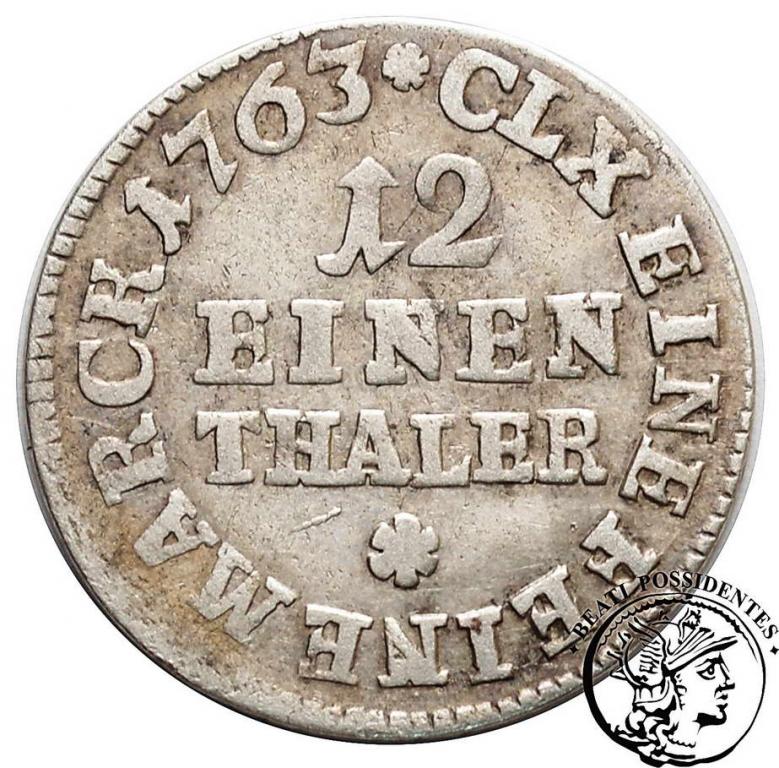 Niemcy  Fryderyk Christian 1/12 Talara 1763 st.3-
