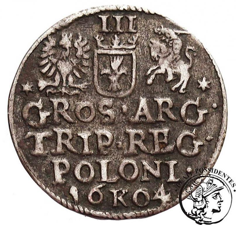 Zygmunt III Waza trojak Kraków 1604 st.3+