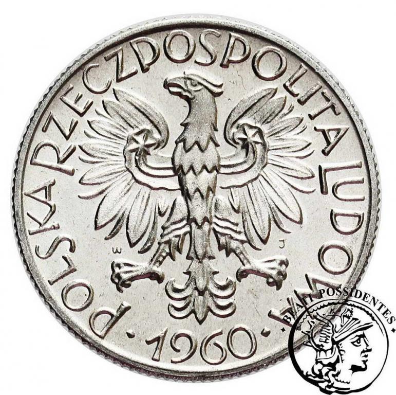 PRL 5 złotych 1960 Rybak st.1-