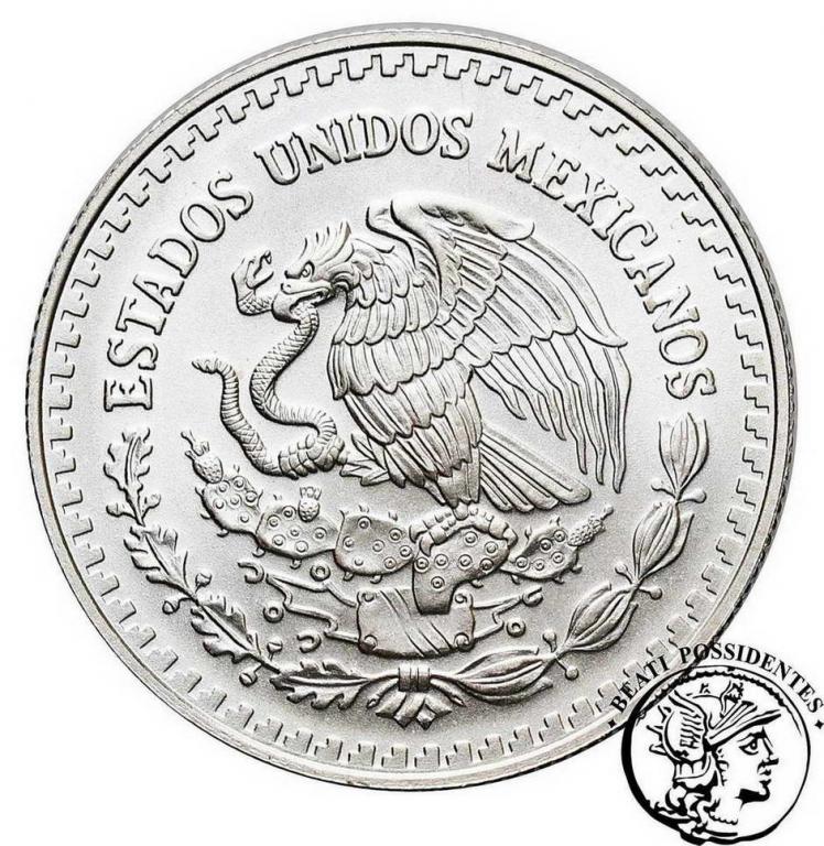 Meksyk 1/2 uncji czystego srebra 1977 st.1