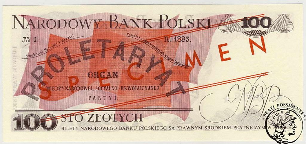Polska PRL 100 zł 1976 WZÓR st. 1
