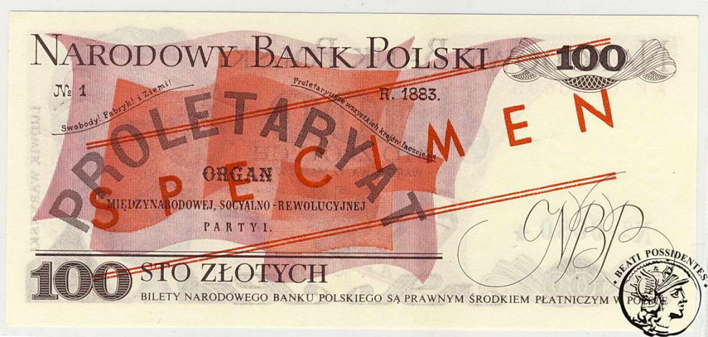 Polska PRL 100 zł 1976 WZÓR st. 1